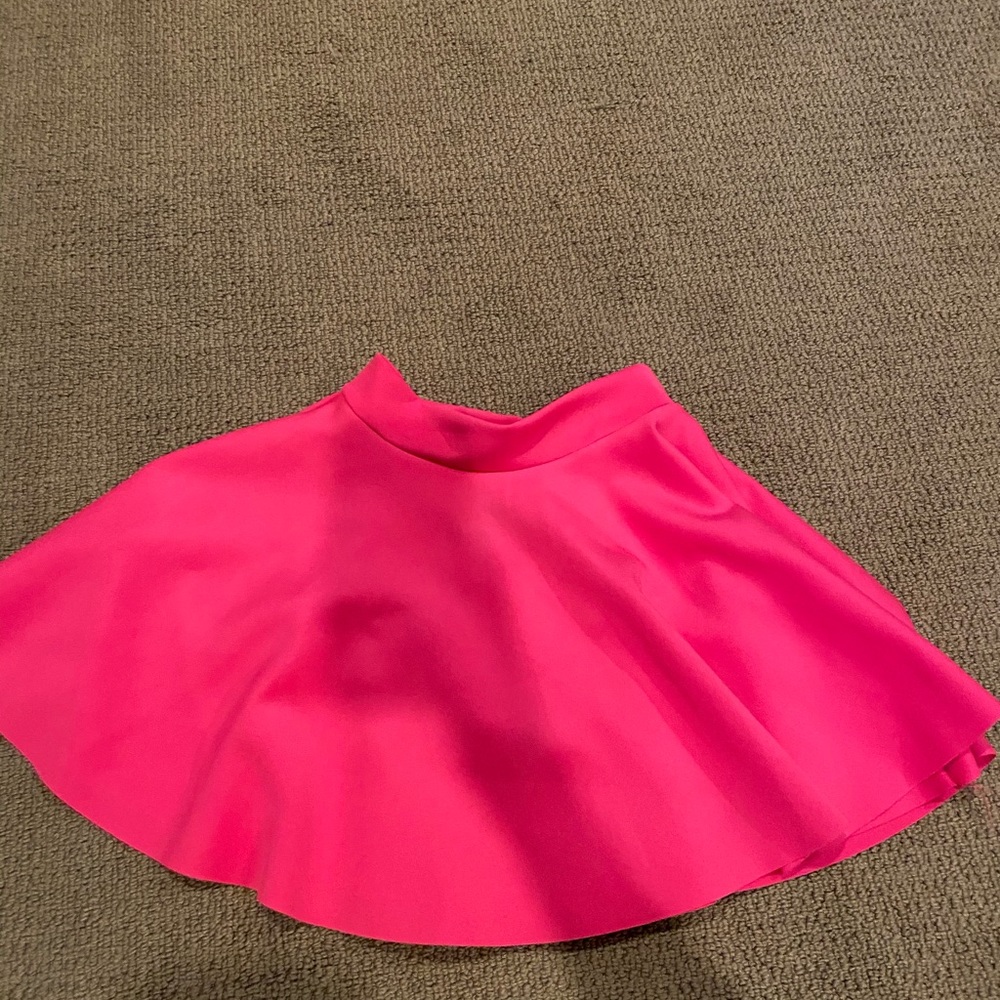 Pink elastic waist Dance skirt w/ built in briefs